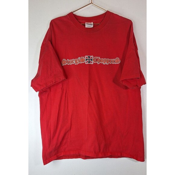 Vtg Y2K STURGIS CHOPPERS Tee Graphic T-Shirt Adult XL Biker Motorcycle Grunge - Picture 2 of 5